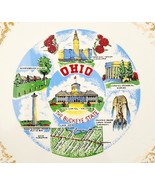 1970 Ohio Buckeye State Decorative Plate 9&quot; Collectible Ceramic - $27.15 CAD