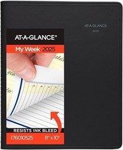 AT-A-GLANCE (76010525) 2025 Open Scheduling Quick Notes Planner, Black 8... - $49.49