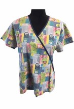 The Wonderful World of Disney Go Green Kermit Size Small S Multicolor Scrub Top - £7.79 GBP