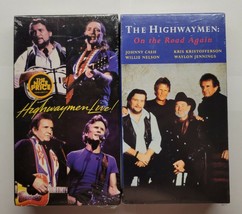 The Highwaymen Live + On The Road Again Willie Nelson Johnny Cash Waylon VHS Lot - £27.68 GBP