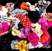 6 Piece Multicolored Assorted Scrunchies NWT NEW - £7.09 GBP