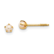 14k Madi K 2.5mm FW Cultured Pearl Earrings SE266 - $103.51