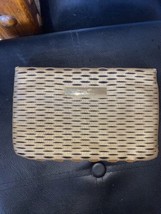 Ivanka Trump Metallic Gold Laser Cut Clutch bag faux Leather Evening Bag - $27.67