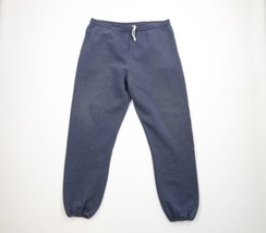 Vtg 90s Russell Athletic Mens Large Faded Blank Sweatpants Joggers Heather Blue - £43.48 GBP