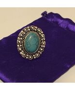 Vintage Mexico Sterling Silver Handmade Turquoise Ring Size 6 Unmarked - $111.59 CAD