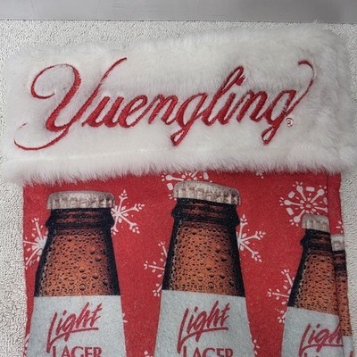 Vintage Yuengling Light Lager Beer Christmas Stocking USA 19” Double Sided Item image 2