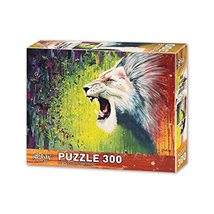 LaModaHome 300 Piece White Lion Jigsaw Puzzle for Family Friend Game Nights Uniq - £19.95 GBP