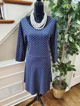 Old Navy Women&#39;s Blue Cotton Round Neck Long Sleeve Knee Length Dress Size XL - £25.06 GBP