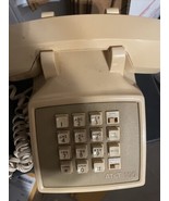Vintage AT&amp;T 100 Push Button Table/ Desk/Office Phone Beige Tan - £11.89 GBP