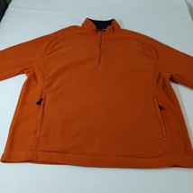 Saddlebred Men's Orange 1/2 Zip Pullover Fleece Sweatshirt Long Sleeve Size XL image 5