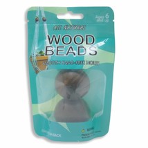 Pepperell Braiding Round Wood Bead 38mm-Walnut PWB38-01 - £13.52 GBP