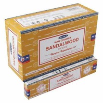 Satya Sandalwood Incense Sticks Hand Rolled Fragrance Masala Agarbatti 15x12Pack - £16.32 GBP
