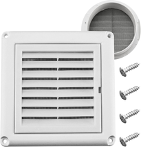 Funmit 4&quot; Louvered Vent Cover Stops Birds Nesting for outside Dryer Exhaust Air  - £12.16 GBP