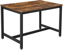 Vasagle 47 Inches Dining Room Table For 4, Industrial Style With Heavy, Brown - £122.67 GBP