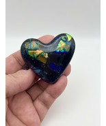 Handmade Dichroic Glass Heart Object de Arté Keepsake- “You Are Loved" #320 - $45.00
