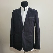 Calvin Klein Men Blazer Size M Black Corduroy Slim Fit 100% Cotton NWT - £60.85 GBP