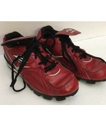 Easton Boys Youth Red  Blk Wh Lace Sports/Baseball Cleats SZ 5 Shoes-SHI... - £38.56 GBP
