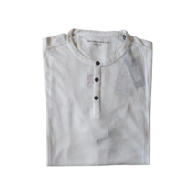 John Varvatos Duke Henley T-Shirt Optik Weiß XL 1 $109 WELTWEITER VERSAND - £60.91 GBP