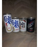 4 Colt 45 Beer Malt Liquor Cans Vintage VTG Man Cave Bar Decor By Nation... - £39.43 GBP