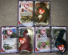 Teenie Beanie Babies Dinosaur Trio (Ty/McDonalds, 2000) NIB - £9.04 GBP