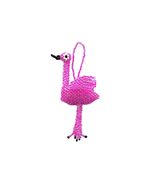 Beaded Flamingo Hanging Bird Figurine Ornament Czech Glass Seed Bead Dan... - £15.81 GBP