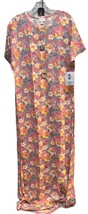 NWT LuLaRoe XL Pink Yellow Mint Blue Floral Long Knit Fabric Maria Maxi ... - $38.12