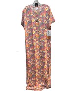 NWT LuLaRoe XL Pink Yellow Mint Blue Floral Long Knit Fabric Maria Maxi ... - $776.28 MXN