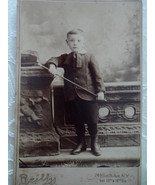 Original Antique cabinet card print photo Victorian Boy &quot;Edie&quot; 4.25&quot; x 6... - $380.13 MXN