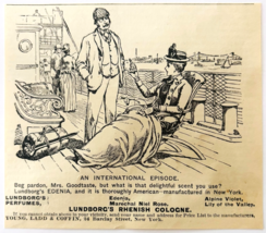 1886 Lundborg&#39;s Perfume &amp; Cologne Advertisement Victorian Beauty Cruise ... - $27.87 CAD