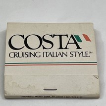 Vintage Matchbook Cover  Costa Cruising Italian Style mts Daphne  gmg  unstruck - £9.89 GBP