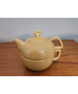 YELLOW Chantal Tea For One Stacked Teapot Cup COMBO 13 Oz Dated 2003 - £14.16 GBP