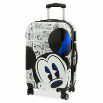 Disney Parks Mickey Comic Luggage Spinner 21&quot; Small New with Tags - £194.62 GBP