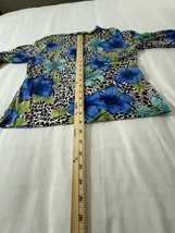 C'Est City Women's Multicolor Floral 3/4 Sleeve Blouse Top Measured Chest 34" image 9