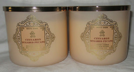 White Barn Bath &amp; Body Works 3-wick Candle Lot Set Of 2 Cinnamon Sugared Pecans - £50.03 GBP