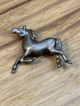 Beautiful Silver Tone Horse Brooch Pin Pinback  Estate Jewelry Find KG - $185.49 MXN