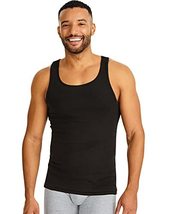 Hanes Ultimate Men&#39;s Dyed Tank , 1 Pack, Grey, Black/Gray, Large - £24.09 GBP