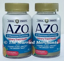 2 - AZO D-Mannose Gummies Urinary Tract Health Gummies 60 each 6/2025 FRESH! - $19.95