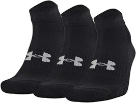 Under Armour Training Cotton Low Cut Socks Mens 8-12 Womens 9-12 Black 3pk NEW - £15.72 GBP