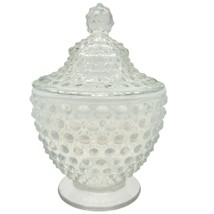 Fenton Art Glass French Hobnail Candy Dish with Lid 7 inch Opalescent Vintage - £32.85 GBP