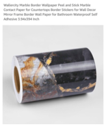 Decals Skirting Line Wall Border Stickers Waist Line Wallpaper Marble Ba... - $9.29 CAD