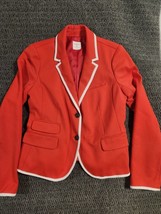 GAP Blazer Womens 8  Medium Orange  Coral 2 Button Jacket Academy Corporate - $49.95