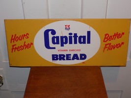 Vintage Capitol Bread Metal Sign - $3,690.71 MXN