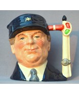 Royal Doulton THE ENGINE DRIVER D6823 Small Character Jug 1988 Ltd. Edit... - $24.95