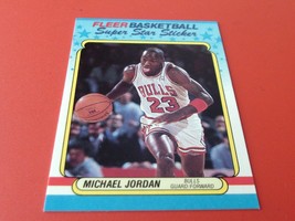 1988 / 89 Michael Jordan Fleer Super Star Sticker # 7 Mint !! - £582.68 GBP