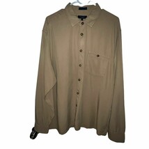 Mens Ted Baker Brewin Relaxed Fit Button up Overshirt Beige Size 7 US 3X... - $467.41 MXN