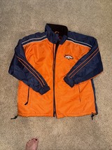 Denver Broncos Jacket Mens XL  Pro Player NFL Orange Full Zip Football VTG - $98.95