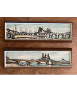 Pair (2) Framed MCM French Bridge City Scape Illinois Moulding Co Windso... - €42,13 EUR