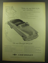 1949 Chevrolet Styleline De Luxe Convertible Ad - When the road leads to fun  - $18.49