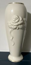 LENOX Rose Blossom Bud Vase Ivory Porcelain 24k Gold Trim 6&quot; Tall - $21.38