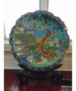 RARE HUGE EXQUISITE VINTAGE ANTIQUE CHINESE CLOISONNE CHARGER - $94,087.23 MXN